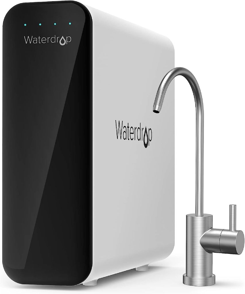 Waterdrop TSU 0.01Î¼m Ultra-Filtration Under Sink Water Filter System, 3-Stage Tankless Undersink Water Filtration with Faucet, Smart Panel, No Waste Water, No Electricity Required